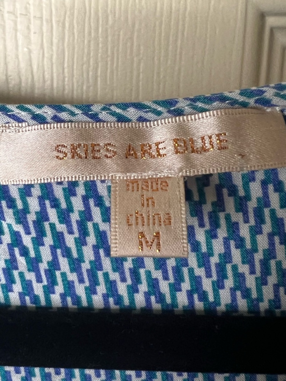 Skies Are Blue Light Blue Embroidered V-Neck Tunic - Picture 3 of 5